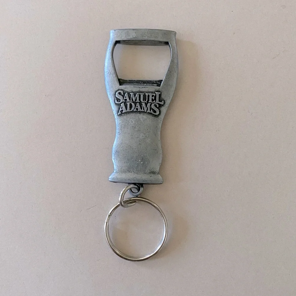 Samuel Adams Metal Pewter Keychain Keyring Bottle Opener (NWOT)
